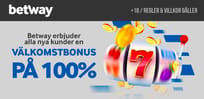 100% i v&auml;lkomstbonus till nya spelare &ndash; Hos Betway!