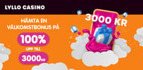 M&aring;nadens bonus: 3000 kr i v&auml;lkomstbonus hos Lyllo casino