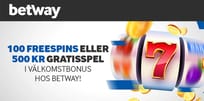 V&auml;lkomstbonus i form av 100 freespins hos Betway Casino