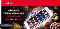 Veckans bonus: Få upp till 1000 kr hos Redbet, ett licensierat casino.