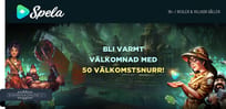 Få ett varmt välkomnande hos Spela Casino med 50 välkomstsnurr