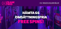 Hämta 66 free spins hos Frank & Fred - utan omsättningskrav!