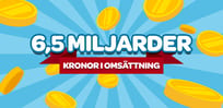 Omsättning på 6.5 miljarder kr av svenska spelbolag under Q1