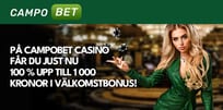 100 % insättningbonus upp till 1 000 kronor hos CampoBet