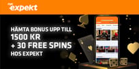 Just nu upp till 1500 kr i bonus hos Expekt Casino