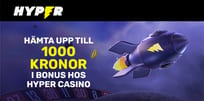 Få upp till 1000 kr i bonus hos Hyper Casino