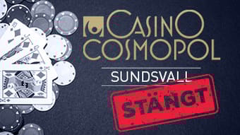 Casino Cosmopol i Sundvall - spelkort - st&auml;mpel st&auml;ngt