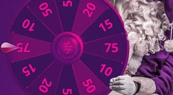 lisa och rosa lyckohjul med siffror