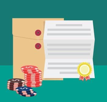 brev med sigill spelmarker kuvert