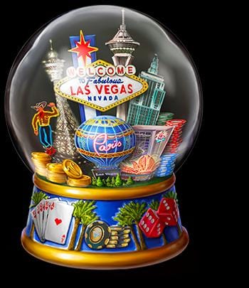 "Sn&ouml;glob" med las vegas inuti