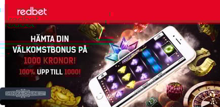 Redbet mobiltelefon v&auml;lkomstbonus