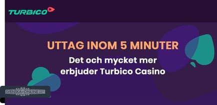 Turbico - uttag inom 5 minuter
