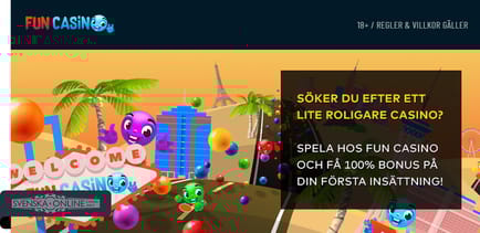 Fun casino v&auml;lkomstbonus 1000 kr