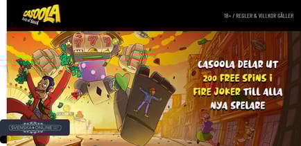 Casoola v&auml;lkomsterbjudande robotar, pengar och slots