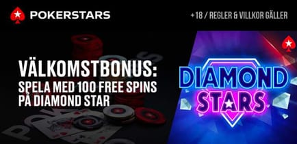 V&auml;lkomstbonus 100 freespins hos Pokerstards