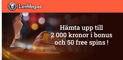 V&auml;lkomstbonus hos LeoVegas Casino