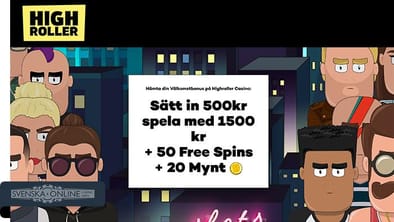 highroller s&auml;tt in 500 kr spela f&ouml;r 1500kr