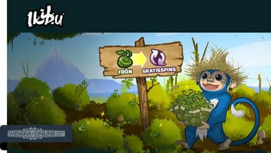 Ikibu blå apa bär på frön